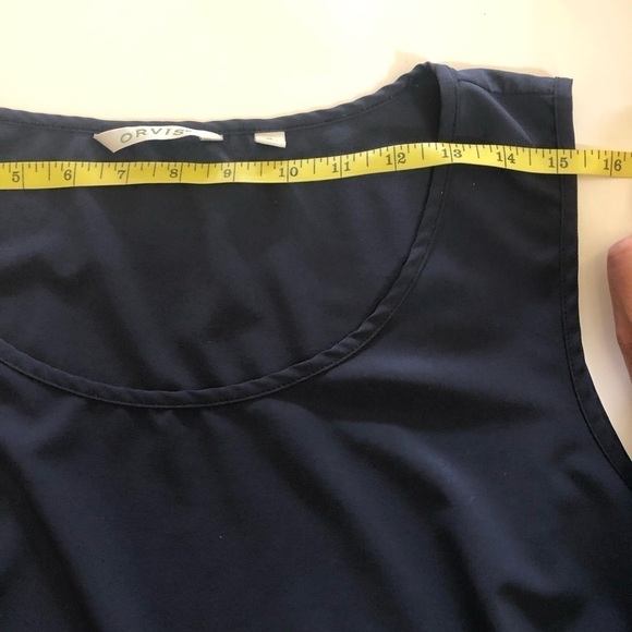 Orvis Woman’s Navy LagenLook Sleeveless Hi-Low A-Line Dress Size XL - Picture 8 of 11